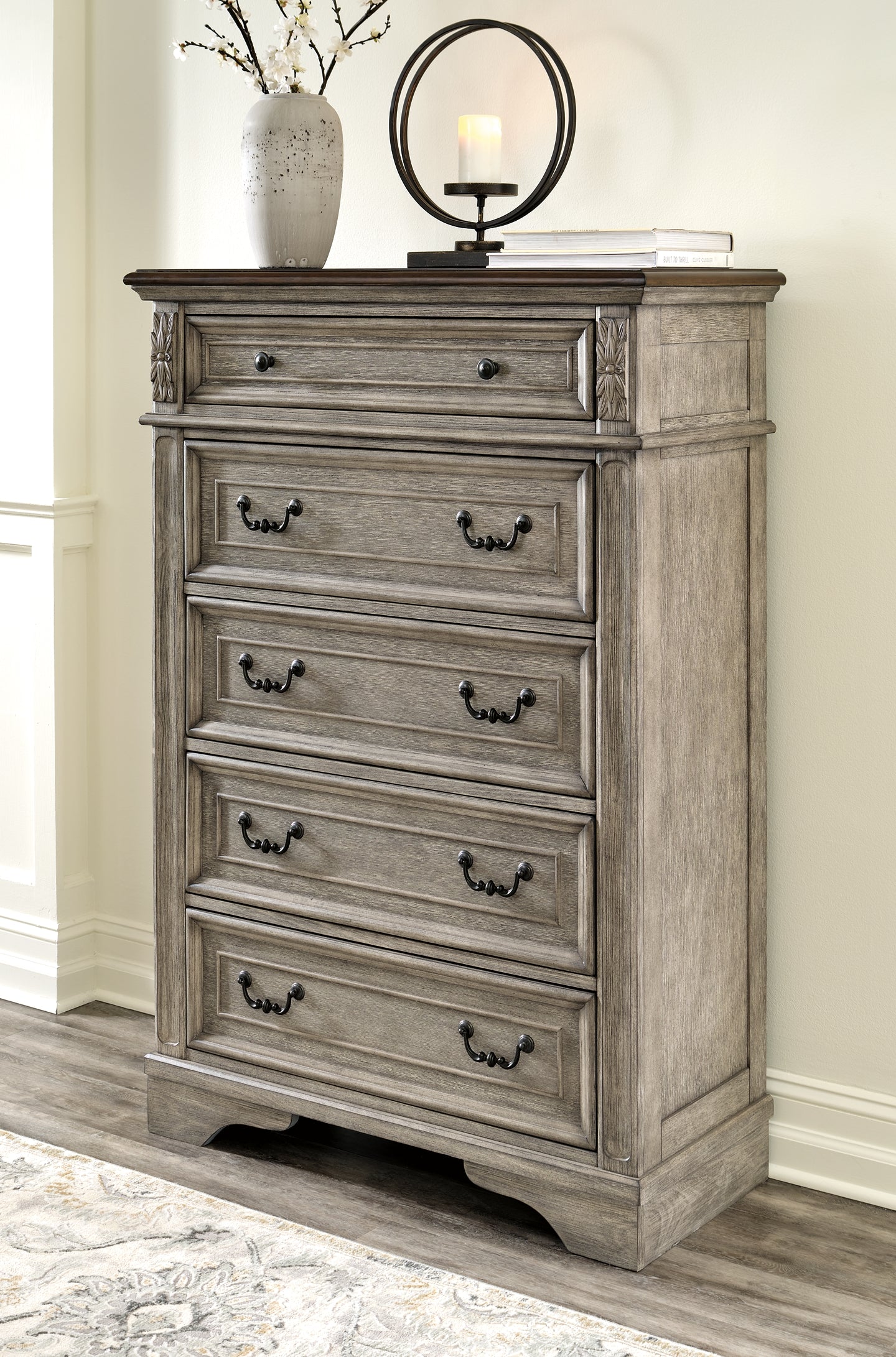 Lodenbay California King Panel Bed with Mirrored Dresser, Chest and 2 Nightstands - Premier Furniture & Mattress