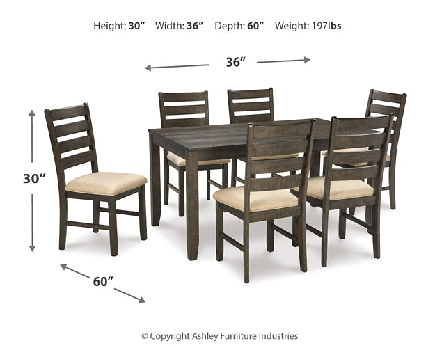 Rokane Dining Room Table Set (7/CN) - Premier Furniture & Mattress