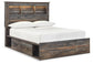Drystan Full Bookcase Bed with 4 Storage Drawers with Mirrored Dresser and Chest - Premier Furniture & Mattress