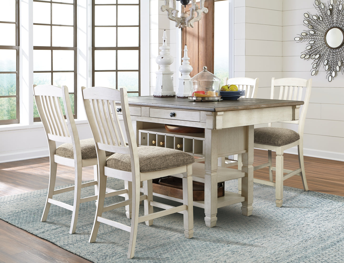 Bolanburg Counter Height Dining Table and 4 Barstools - Premier Furniture & Mattress