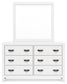 Binterglen Twin Panel Bed with Mirrored Dresser and Nightstand