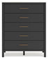 Cadmori Full Upholstered Panel Bed with Mirrored Dresser, Chest and Nightstand