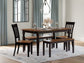 Owingsville Dining Table and 2 Chairs and 2 Benches - Premier Furniture & Mattress