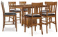 Ralene Counter Height Dining Table and 6 Barstools - Premier Furniture & Mattress