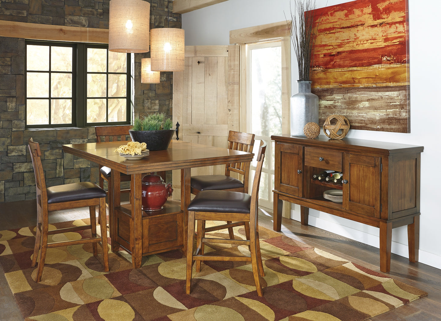 Ralene RECT DRM Counter EXT Table - Premier Furniture & Mattress