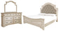 Realyn King Upholstered Panel Bed with Mirrored Dresser - Premier Furniture & Mattress