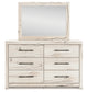 Lawroy Twin Panel Bed with Mirrored Dresser, Chest and Nightstand
