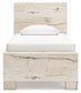 Lawroy Twin Panel Bed with Mirrored Dresser, Chest and Nightstand