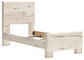 Lawroy Twin Panel Bed with Mirrored Dresser, Chest and Nightstand