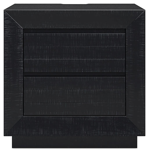 Londer Queen Panel Bed with Mirrored Dresser and Nightstand