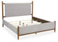 Lyncott Queen Upholstered Bed with Mirrored Dresser, Chest and Nightstand