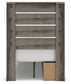 Graystorm Twin Panel Storage Bed with Mirrored Dresser