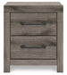 Graystorm King Panel Bed with Mirrored Dresser, Chest and Nightstand