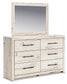 Lawroy Queen Panel Headboard with Mirrored Dresser and Nightstand