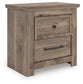 Rusticott King Panel Bed with Mirrored Dresser and Nightstand