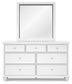 Fortman Twin Panel Storage Bed, Dresser and Mirror