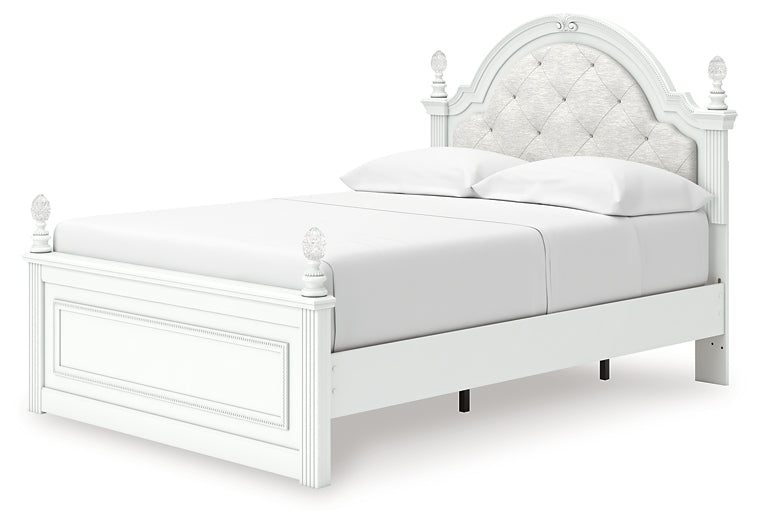 Kozlani Full Upholstered Panel Storage Bed, Dresser, Mirror and Nightstand