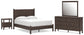 Pamytta Queen Panel Platform Bed, Dresser, Mirror and Nightstand