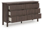 Pamytta King Panel Platform Bed, Dresser, Mirror and Nightstand