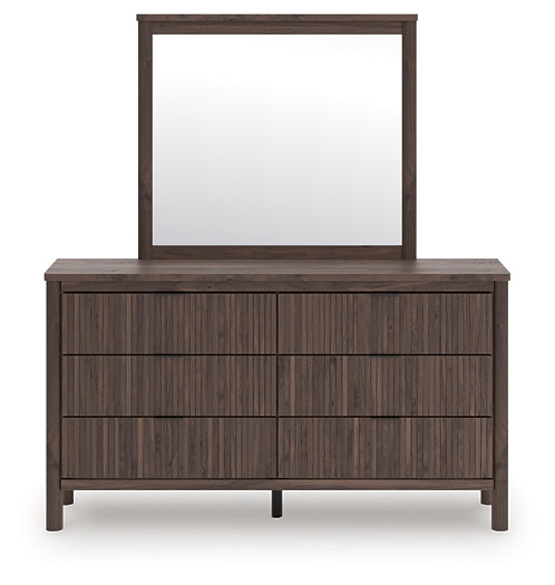 Pamytta Twin Panel Bed, Dresser and Mirror