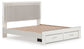 Zuraleus King Upholstered Panel Platform Storage Bed, Dresser and Mirror