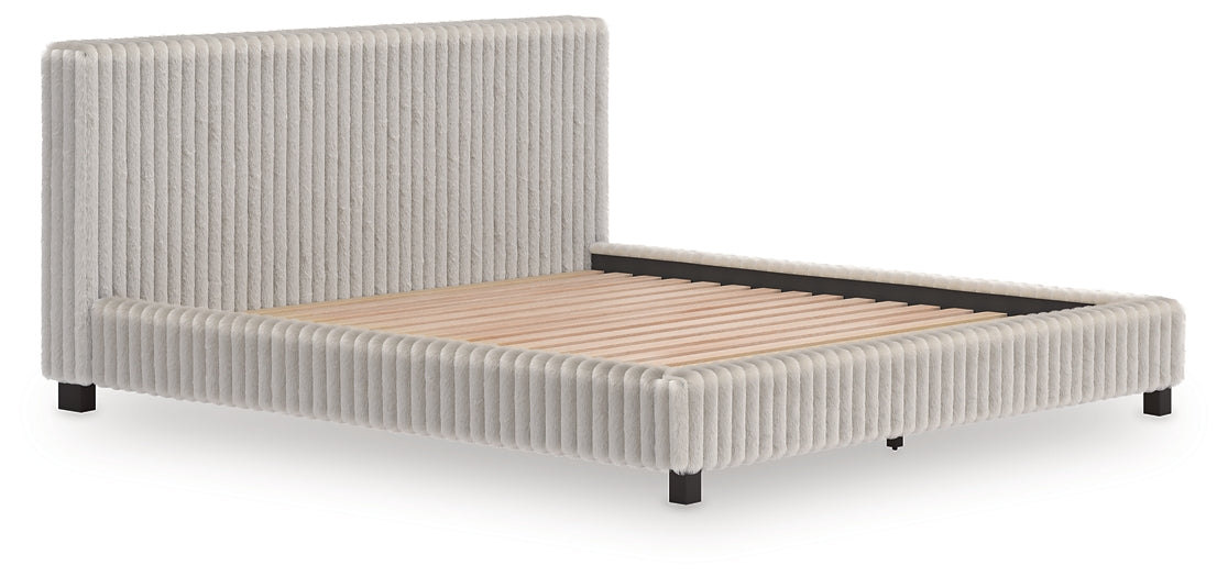 Zuraleus California King Upholstered Bed, Dresser, Mirror, Chest and Nightstand