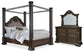 Maylee Queen Canopy Bed, Dresser and Mirror