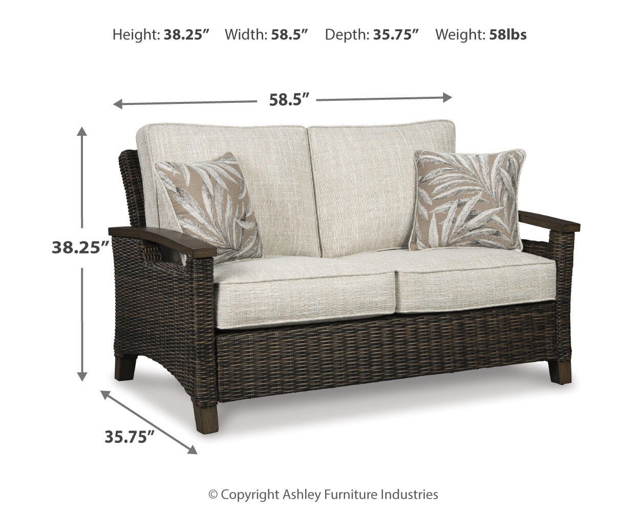 Paradise Trail Loveseat w/Cushion