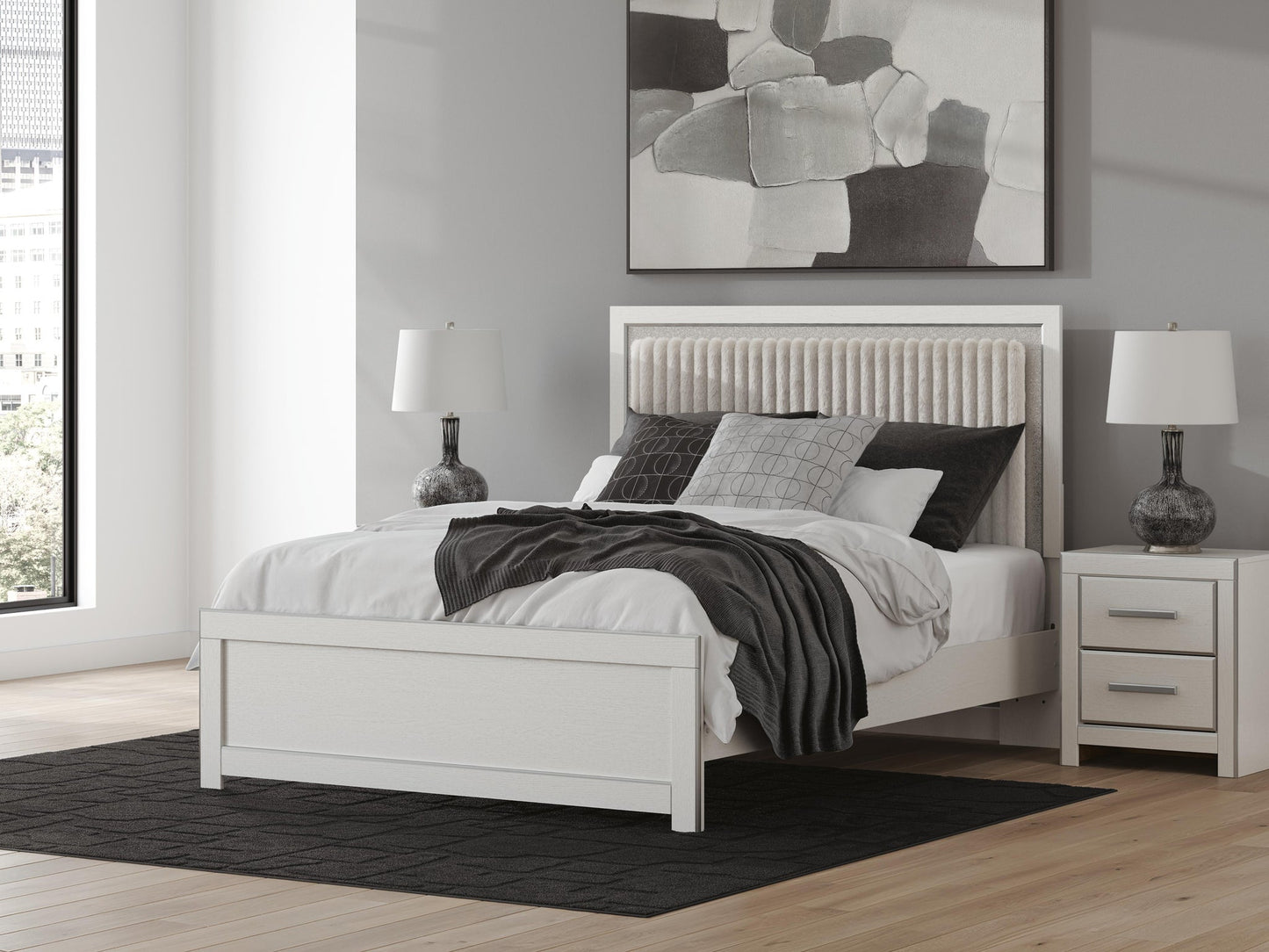 Zuraleus Queen Upholstered Panel Platform Bed