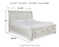 Robbinsdale California King Sleigh Bed with Storage with Mirrored Dresser