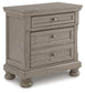 Lettner Queen Sleigh Bed with 2 Storage Drawers with Mirrored Dresser, Chest and Nightstand