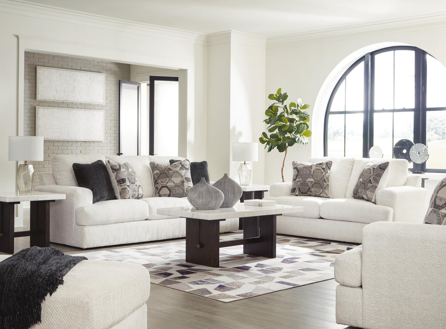 Karinne Sofa, Loveseat, Chair and Ottoman