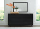 Danziar Queen Slat Panel Bed, Dresser and Mirror