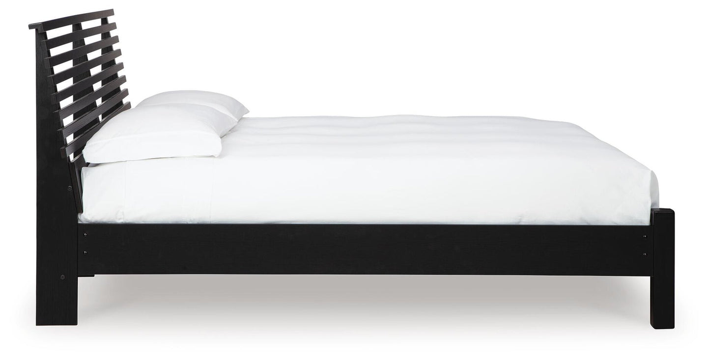 Danziar Queen Slat Panel Bed, Dresser and Mirror
