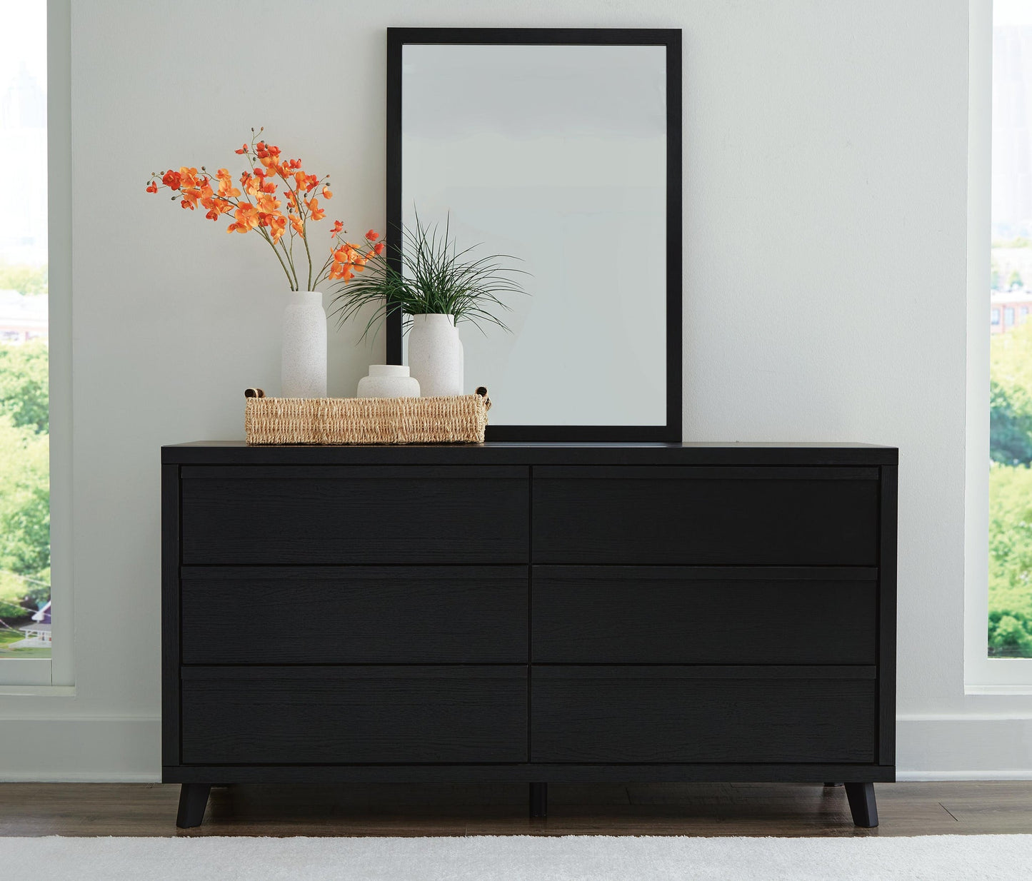 Danziar Queen Slat Panel Bed, Dresser and Mirror