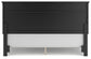Lanolee California King Panel Bed with Mirrored Dresser