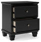 Lanolee California King Panel Bed with Mirrored Dresser and Nightstand
