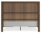 Cabalynn King Panel Bed with Storage with Mirrored Dresser, Chest and Nightstand