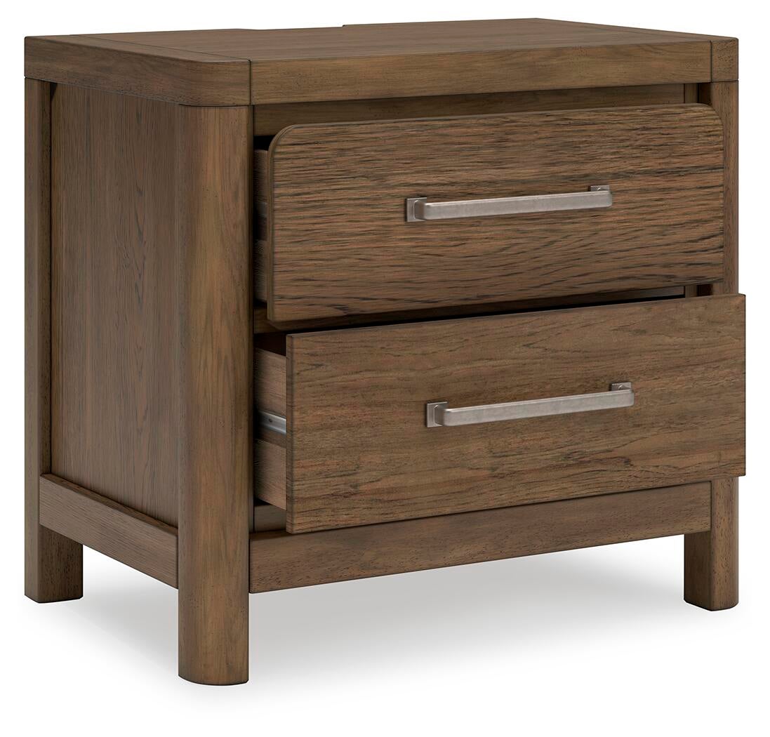 Cabalynn King Panel Bed with Storage with Mirrored Dresser, Chest and Nightstand