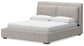 Cabalynn King Upholstered Bed with Mirrored Dresser and Nightstand