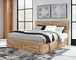 Hyanna Queen Panel Storage Bed with 1 Under Bed Storage Drawer, Dresser, Mirror, Chest and Nightstand
