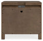 Cabalynn Queen Panel Bed with Storage with Mirrored Dresser and Nightstand