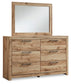 Hyanna Queen Panel Storage Bed, Dresser and Mirror