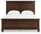 Danabrin Queen Panel Bed with Mirrored Dresser and Nightstand