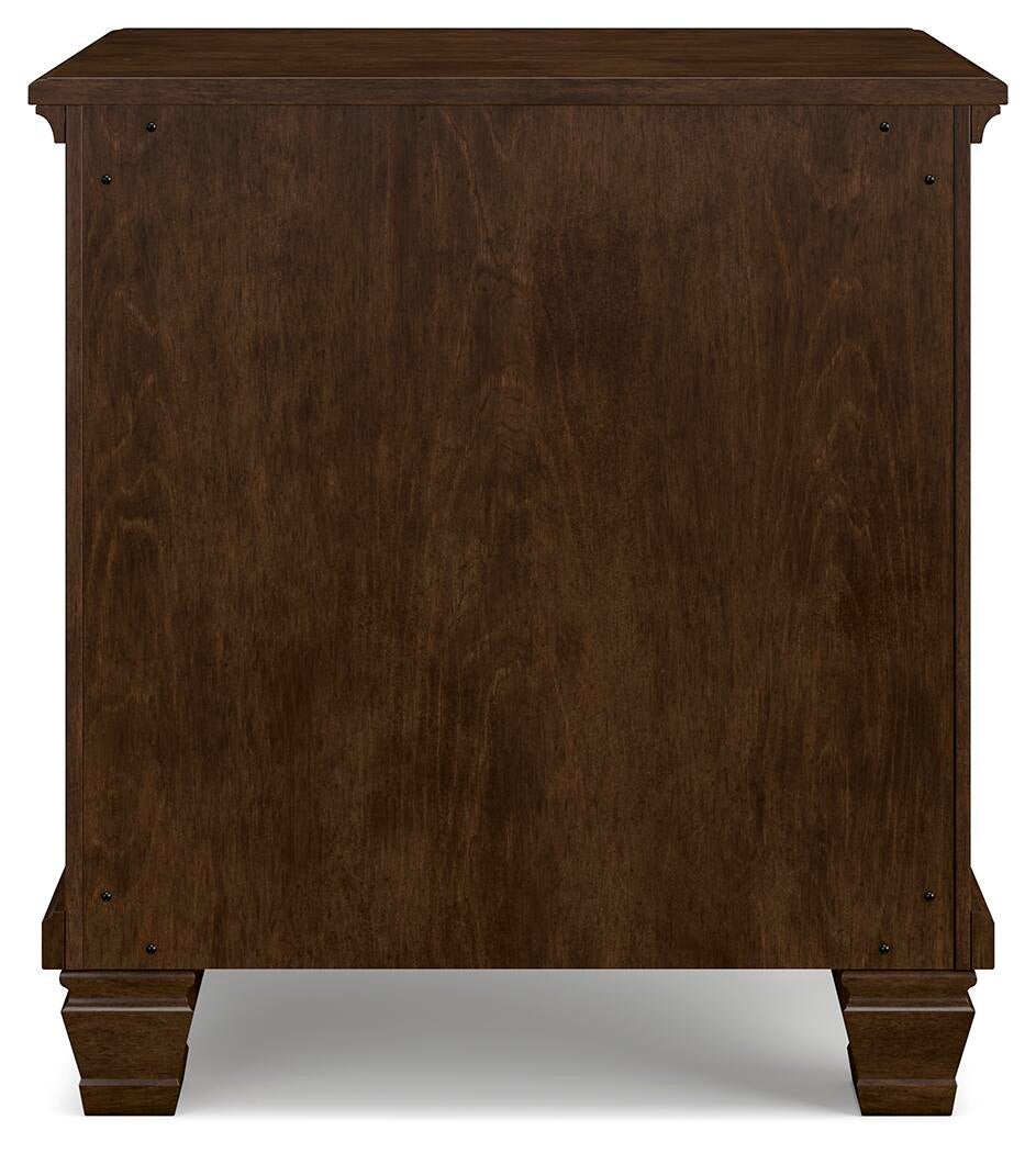 Danabrin Queen Panel Bed with Mirrored Dresser and Nightstand