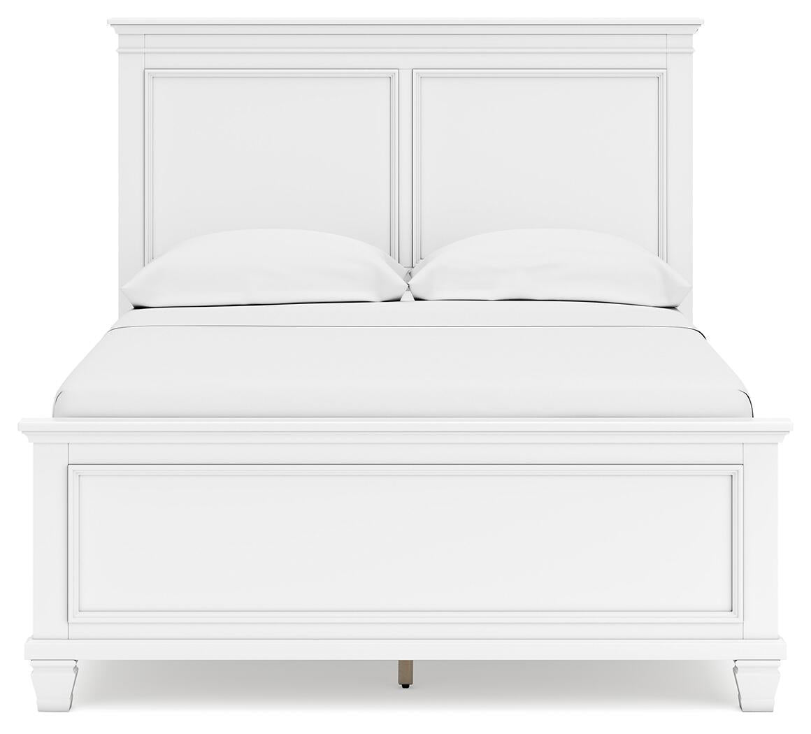 Fortman Full Panel Bed with Mirrored Dresser, Chest and Nightstand