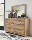 Hyanna King Panel Storage Bed, Dresser and Mirror