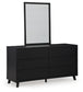 Danziar Queen Slat Headboard, Dresser, Mirror, Chest and Nightstand