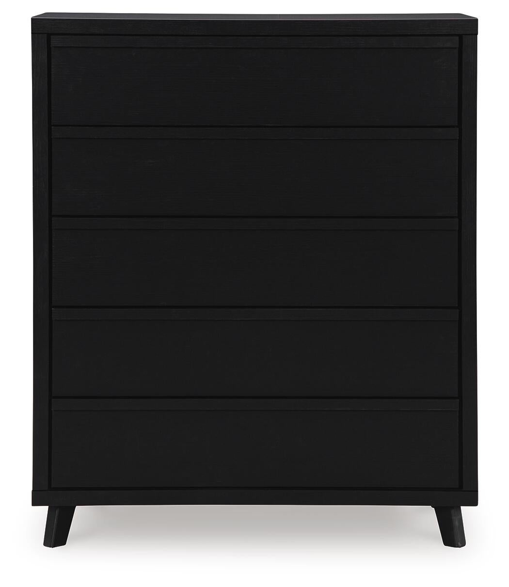 Danziar Queen Slat Headboard, Dresser, Mirror, Chest and Nightstand