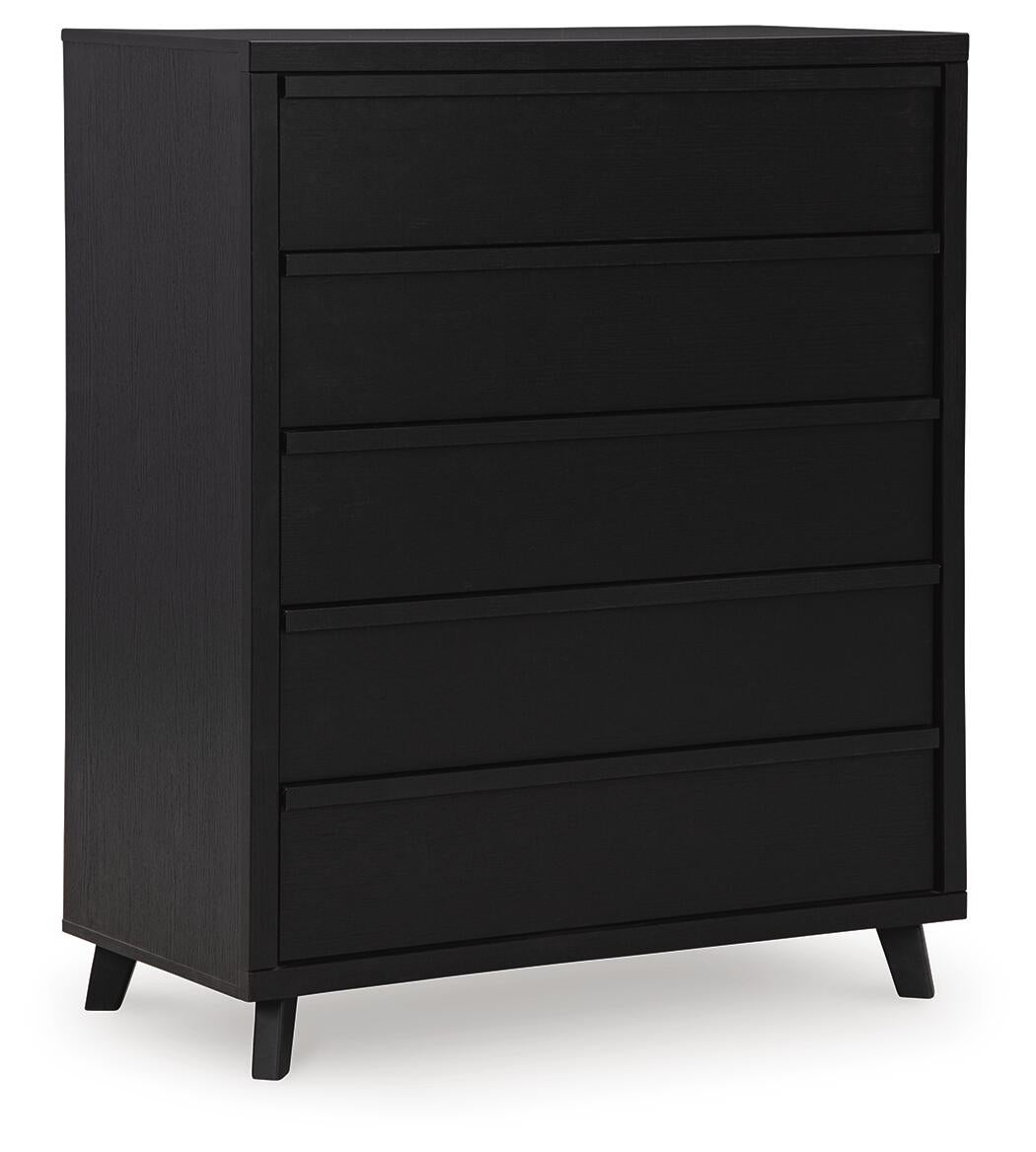 Danziar Queen Slat Headboard, Dresser, Mirror, Chest and Nightstand